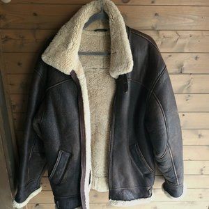 Wilson Adventure Bound Shearling Leather Bomber Jacket US